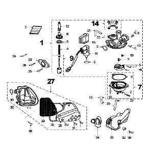 Carburateur Peugeot Speedfight 2 50 2-takt AC Zwart