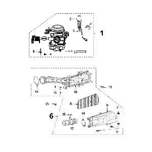 Carburateur Peugeot V-Clic 50 4-takt AC Wit