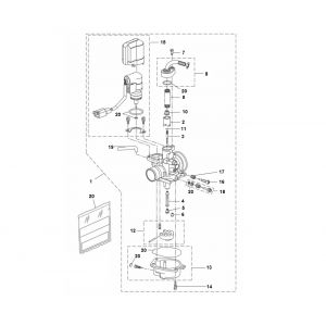Carburateur Yamaha Aerox 50 2-takt LC 2013
