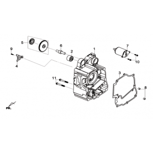 Carter rechts / start motor Sym Joymax 125I ABS