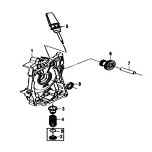 Carterhelft rechts - Oliefilter - Peilstok Sym Symphony ST Euro 4
