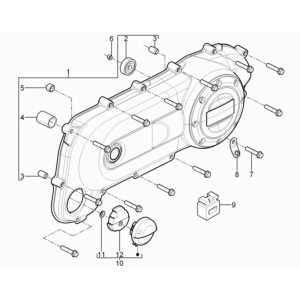 Carterdeksel Piaggio Typhoon 50 2-takt Euro 3 2011