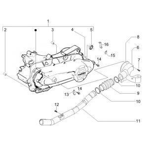 Carterdeksel Piaggio New Fly 4-takt 2V
