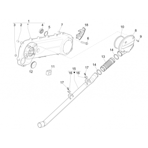 Carterdeksel Piaggio NRG Power DD 50 2-takt LC 2007-2017