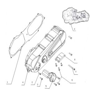 Carterdeksel Generic Cracker 50 2-takt zwart 2010 25