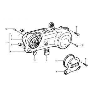 Carterdeksel Gilera Runner 50 2-takt LC 1998-2005