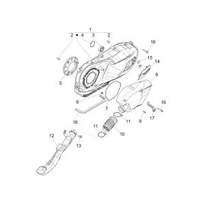 Carterdeksel Piaggio Liberty 125 IGET 3V IE ABS Euro 4 2015-2019