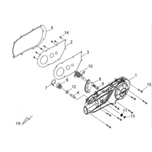 Carterdeksel links Sym X'PRO 125