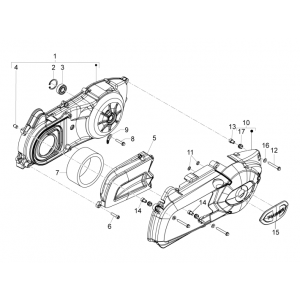 Carterdeksel Piaggio MP3 300 LT Sport 2009-2014