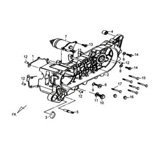 Carter - Startmotor Sym Tonik (WH8018P) white
