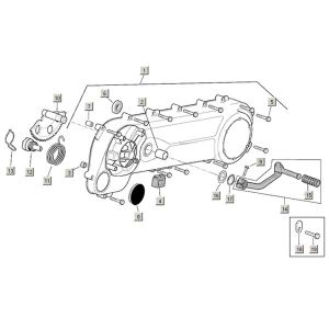 Carterdeksel - Kickstarter Aprilia Mojito Custom 50 2-takt (Piaggio motor) 2004-2010