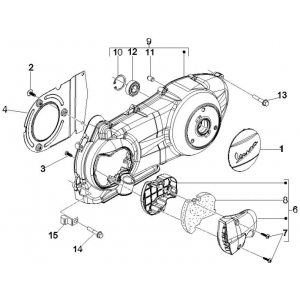 Carterdeksel Vespa GTS 250 ie 2005-2009 (met ABS)