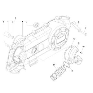 Carterdeksel Vespa LX 50 4-takt 4V 45km/u