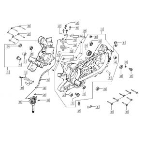 Carterhelft-Oliepomp Kymco Yup 50 2-takt AC zwart glans