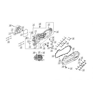 Carter - Carterdeksel  Kymco People S 50 4-takt matzwart
