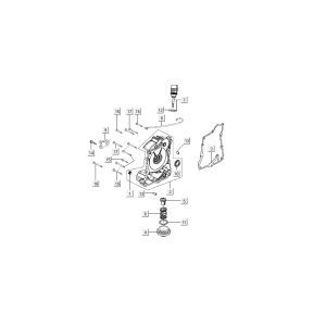 Carterhelft rechts - Peilstok - Oliefilter Kymco New Sento 50i 4-takt zwart