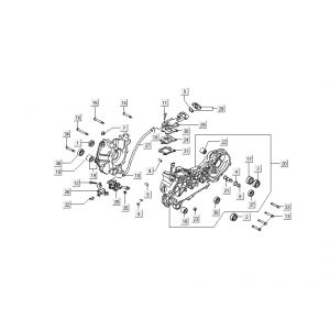 Carter - Oliepomp - Inlaatspruitstuk Kymco DJ 2-takt Zilver