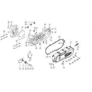 Carter - Carterdeksel - Kickstarteras Kymco Agility CITY 16 125