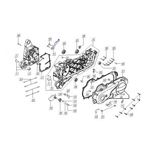 Carter - Carterdeksel - Kickstarteras Kymco New Dink 4-takt wit