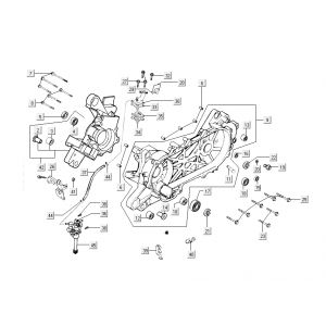 Carter - Carterdeksel - Kickstarteras Kymco Super9 50 2-takt AC oud model matzwart geel