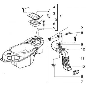 Helmbak Piaggio Liberty 4-takt ←2006