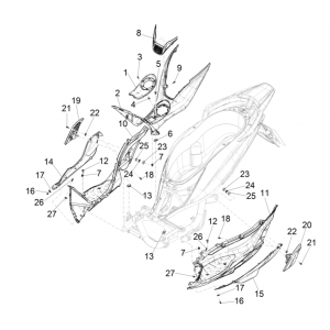 Treeplank - Voetensteun Piaggio Medley 125 ABS Euro 5 2021-2022