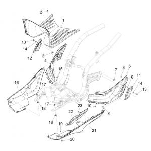 Treeplank - Voetensteun Piaggio Liberty 125 IGET 3V ABS Euro 5
