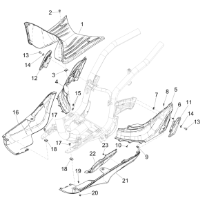 Treeplank - Voetensteun Piaggio Liberty 50 4-takt AC