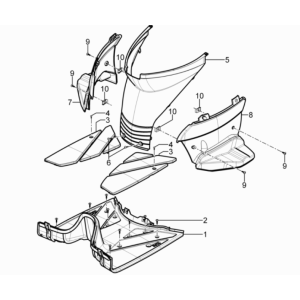 Treeplank - Voetensteun Piaggio Typhoon 2-takt  Euro 3 2011
