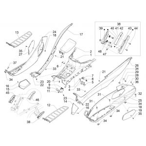 Treeplank - Voetensteun Piaggio MP3 300 ie LT Business - Sport (met en zonder ABS) 2016-2018