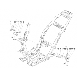 Frame Piaggio NRG Power DD 50 2-takt LC 2007-2017