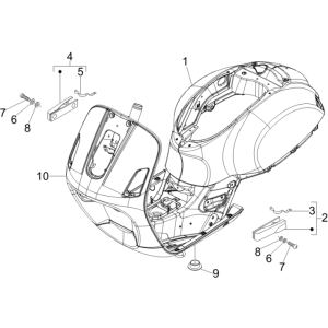 Frame Vespa GTS 250 ie 2005-2009 (met ABS) rood dragon 894