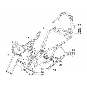 Frame Piaggio MP3 300 LT Sport 2009-2014
