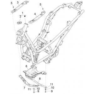 Frame Piaggio Beverly 300 HPE 4V ABS Euro 5 2021-2022