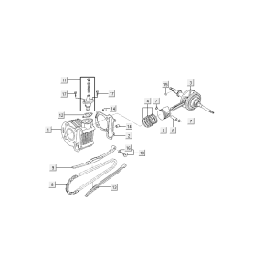Cilinder - Krukas Kymco VP50i Euro 4 tecno silver