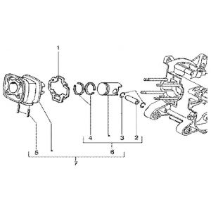 Cilinder - Zuiger Gilera Runner FXR 180 2-takt