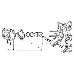 Cilinder - Zuiger Gilera Runner 50 2-takt LC 1998-2005