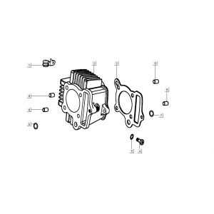 Cilinder Kymco K-Pipe 4-takt Glans Zwart