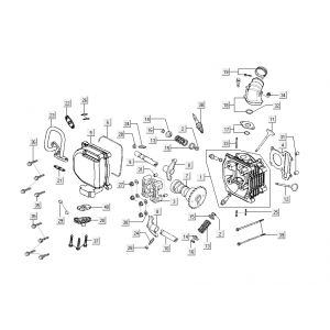 Cilinderkop - Nokkenas - SLS Kymco Sento 50 4-takt Spring Wit