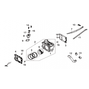 Cilinder met zuiger / koppakking / voetpakking Sym Joymax 125I ABS