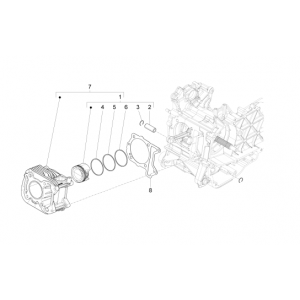 Cilinder - Zuiger Vespa Primavera 50 4-takt IGET 3V Euro 4