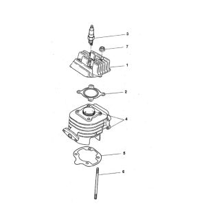 Cilinder - Cilinderkop Yamaha Bw's 2-takt