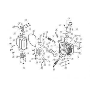 Cilinderkop Kymco New Dink 4-takt zwart metallic