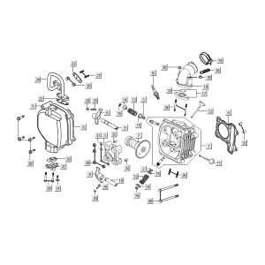 Cilinderkop Kymco People S 50 4-takt matzwart