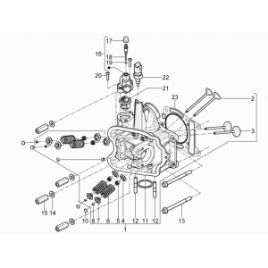Cilinderkop Piaggio Beverly 350 Sport Touring Euro 3 2013-2014