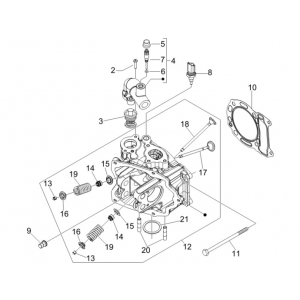 Cilinderkop Vespa GTS 250 ie 2005-2009 (met ABS)