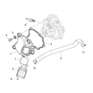 Cilinderkopdeksel - Bougie Vespa GTS 125 IE