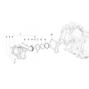 Cilinder - Zuiger Piaggio Medley 125 ABS Euro 5 2021-2022