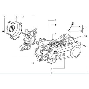 Carterdeksel Piaggio Zip RST 50 2-takt AC