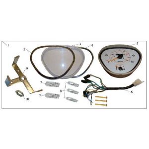 Kilometerteller - Cockpit - Kilometertellerkabel China GT zwart